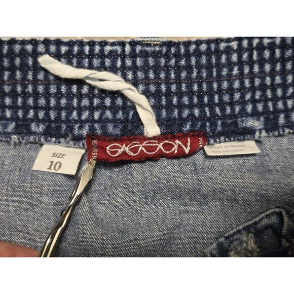 Vintage Sasson Paris Women's Denim Blue Jean Long Skirt Size‎ 10 - Picture 8 of 11